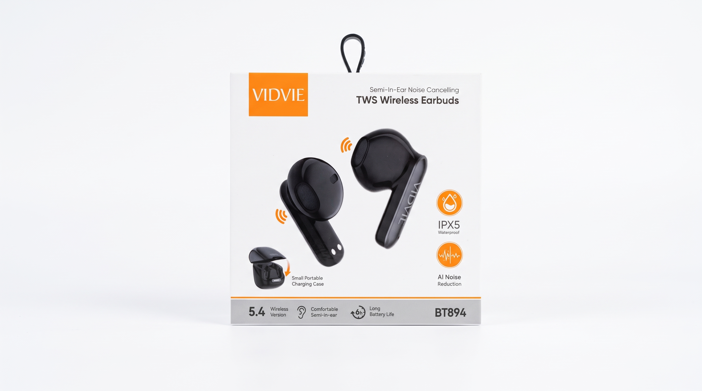 VIDVIE BT894 Semi-In-Ear Noise Cancelling TWS Earbuds